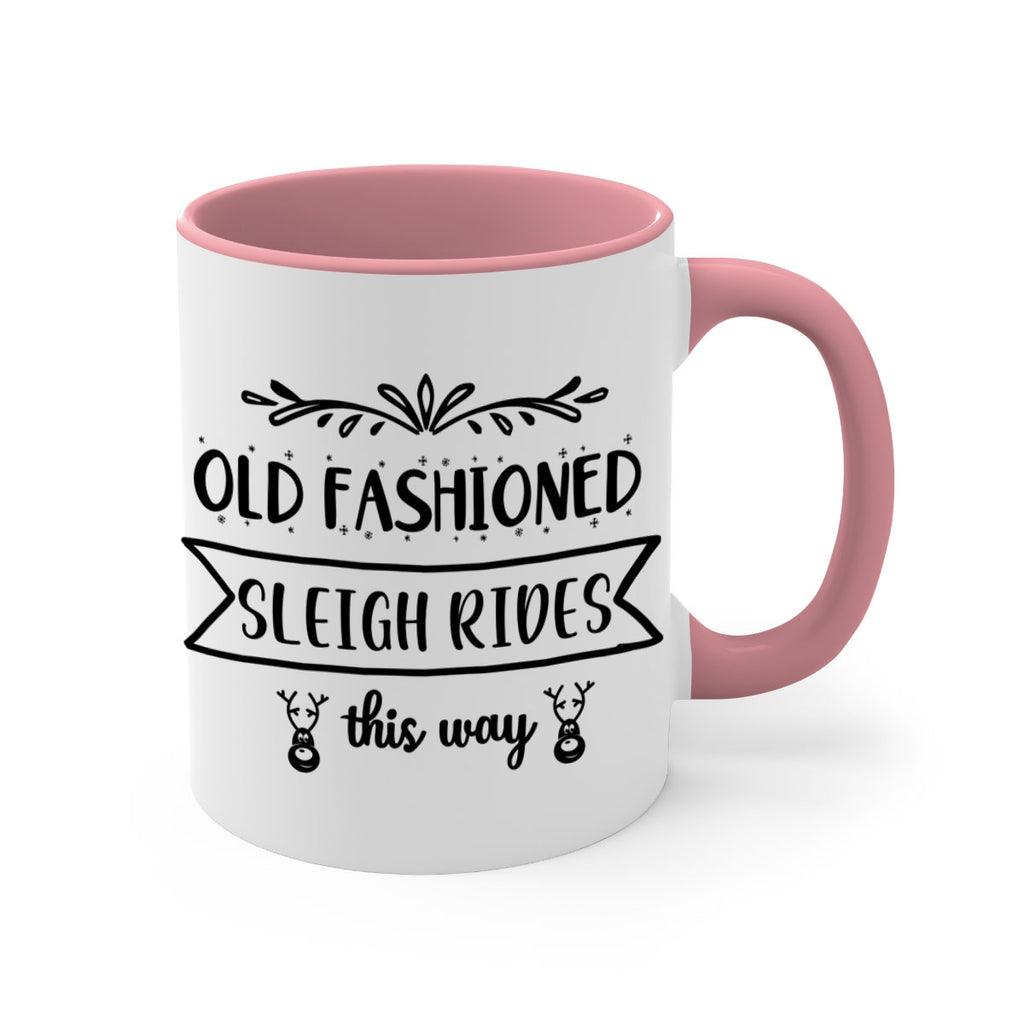 old fashioned sleigh rides this way style 564#- christmas-Mug / Coffee Cup