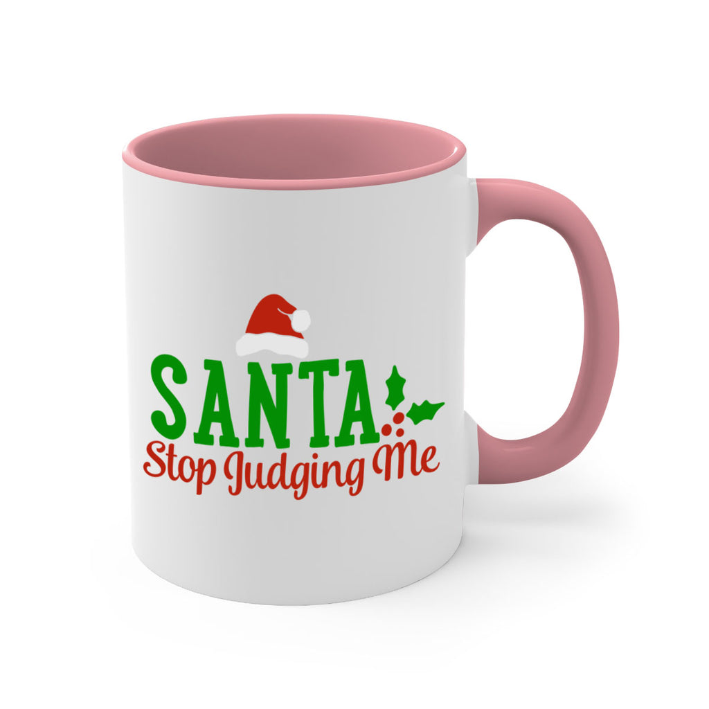 santa stop judging me 441#- christmas-Mug / Coffee Cup