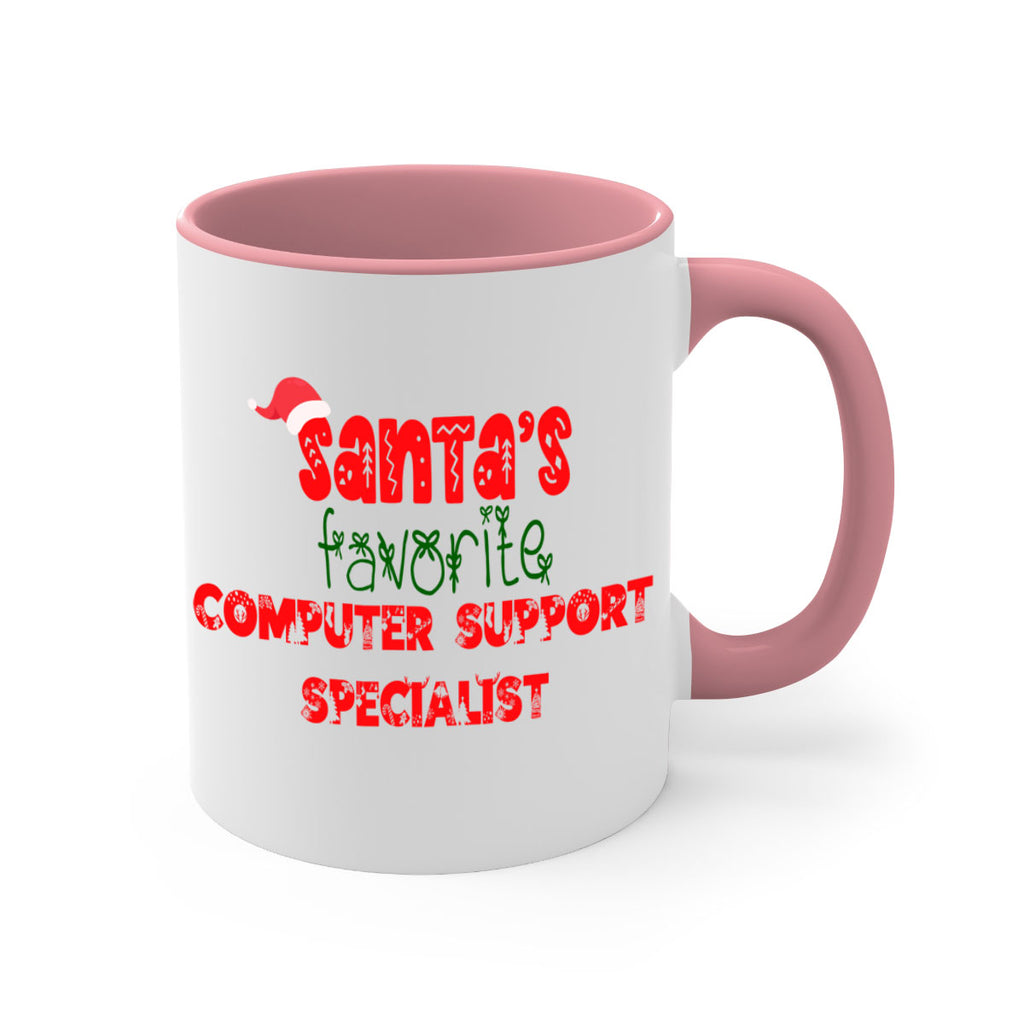 santas favorite computer support specialist style 732#- christmas-Mug / Coffee Cup