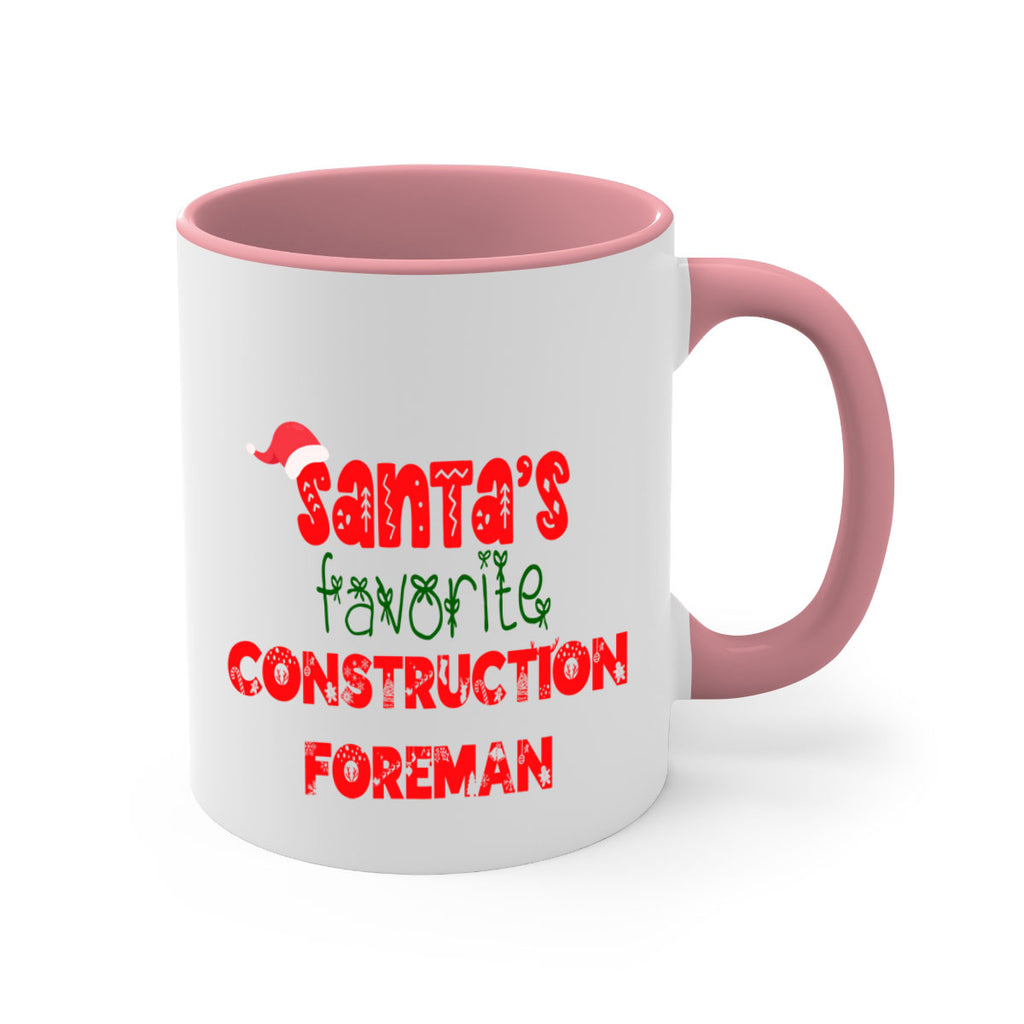 santas favorite construction foreman style 738#- christmas-Mug / Coffee Cup