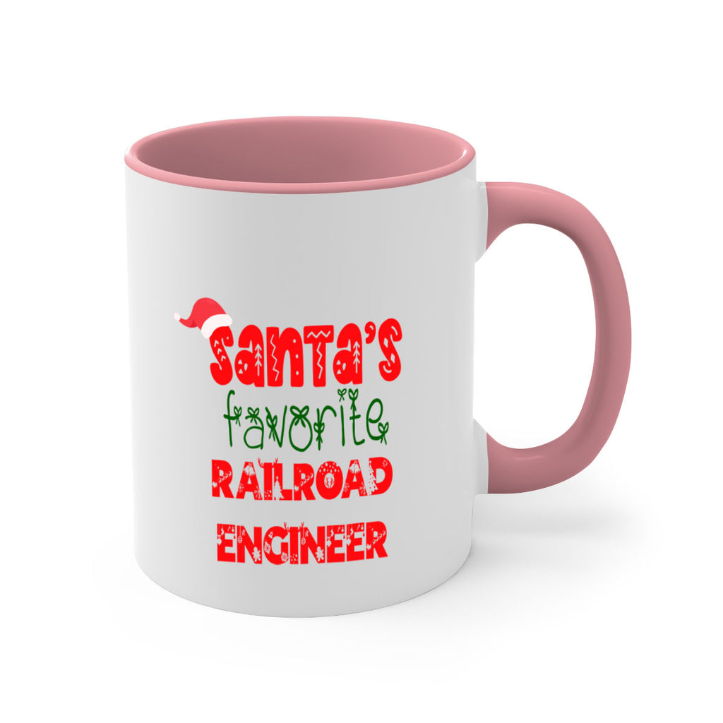 santas favorite railroad engineer style 1053#- christmas-Mug / Coffee Cup