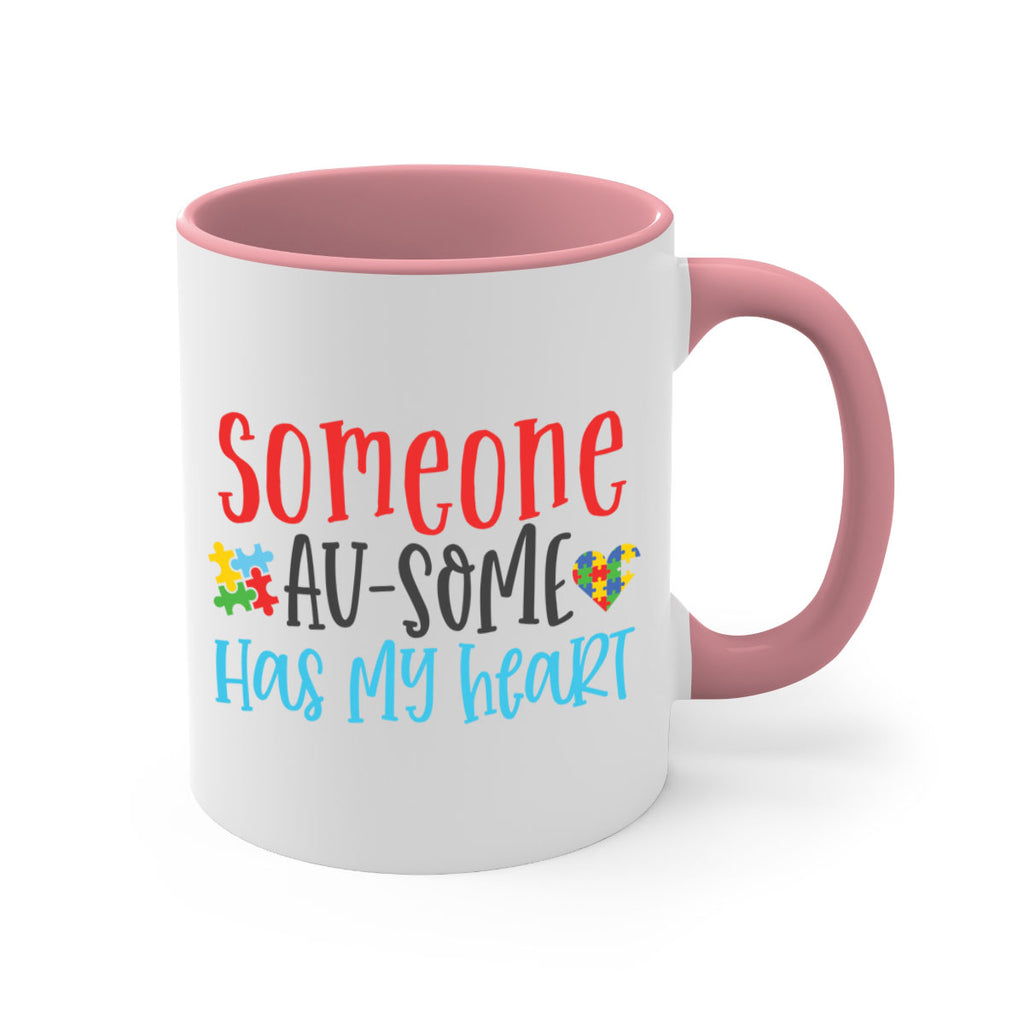 someone ausome has my heart Style 40#- autism-Mug / Coffee Cup