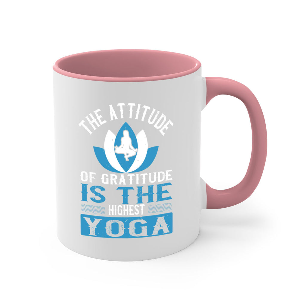 the attitude of gratitude is the highest yoga 66#- yoga-Mug / Coffee Cup