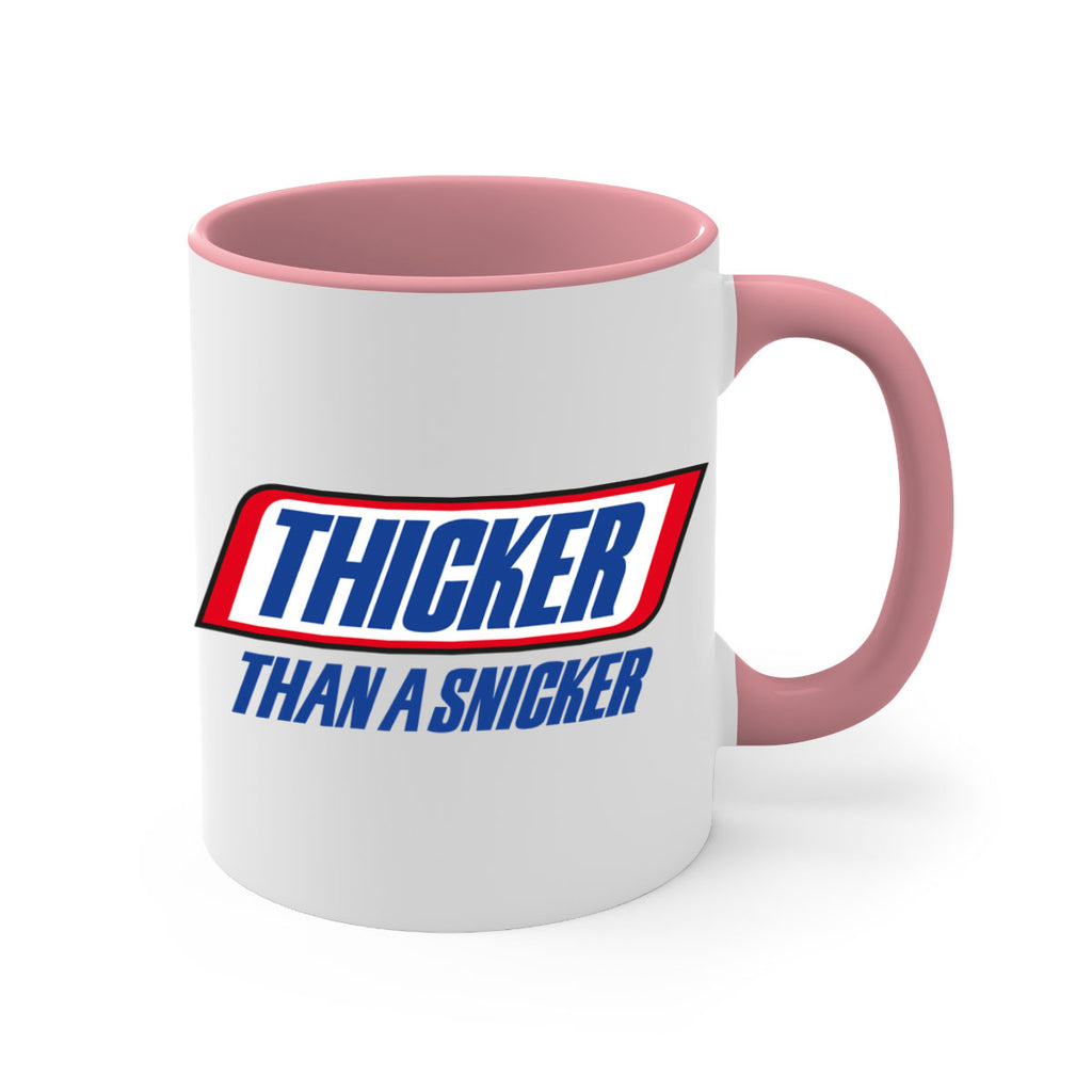 thicker than a snicker 20#- black words - phrases-Mug / Coffee Cup
