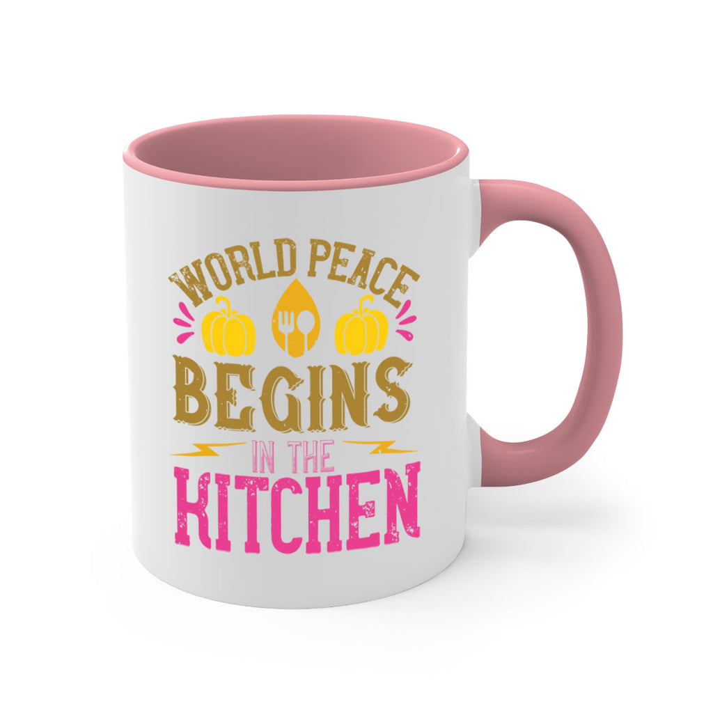 world peace begins in the kitchen 7#- vegan-Mug / Coffee Cup