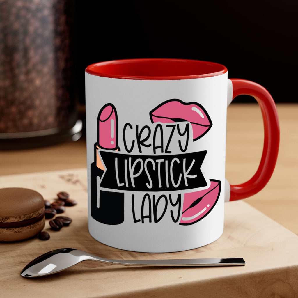 Crazy Lipstick Lady Style 108#- makeup-Mug / Coffee Cup