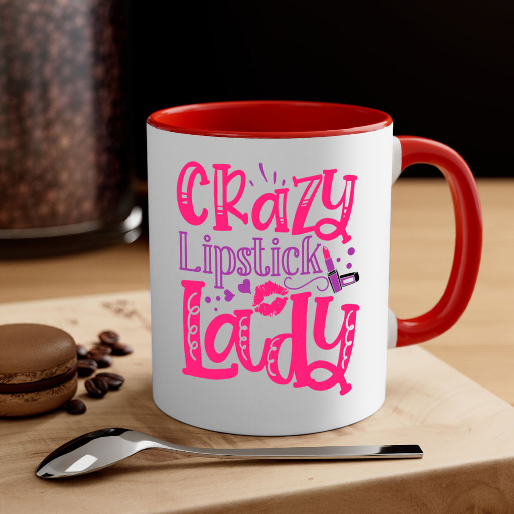 Crazy Lipstick Lady Style 241#- makeup-Mug / Coffee Cup