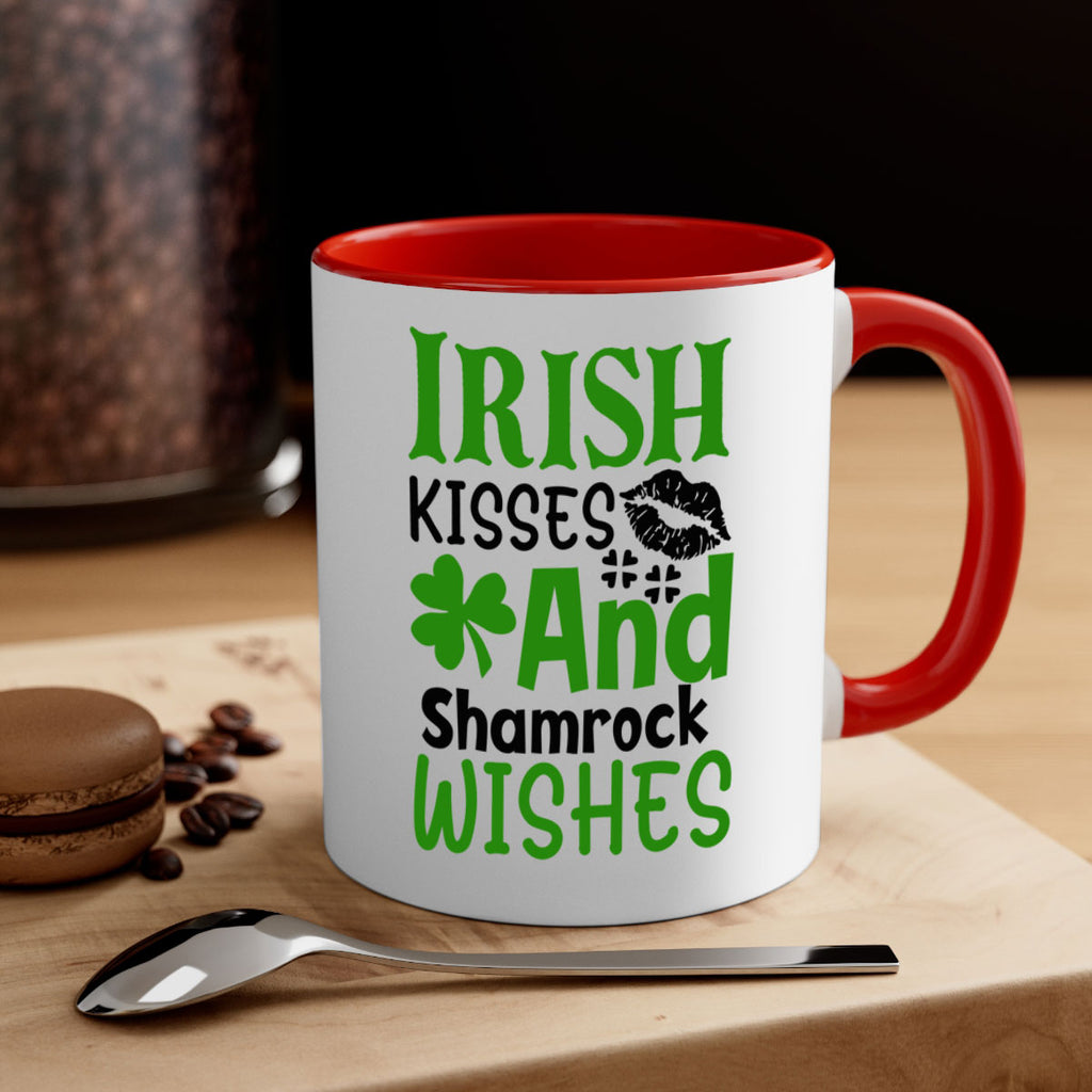 Irish Kisses And Shamrock Wishes Style 156#- St Patricks Day-Mug / Coffee Cup