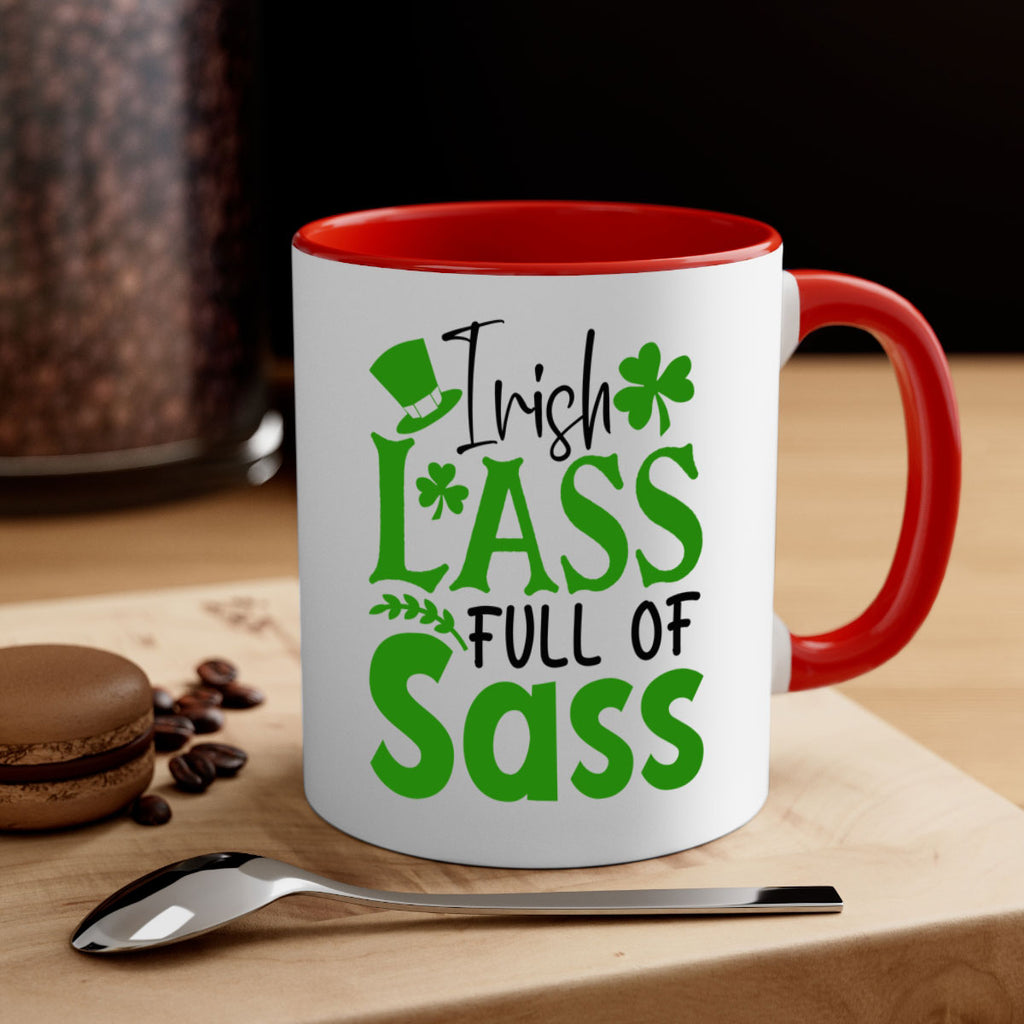 Irish Lass Full Of Sass Style 155#- St Patricks Day-Mug / Coffee Cup