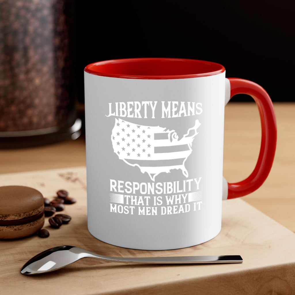 Liberty means responsibility That is why most men dread it Style 130#- 4th Of July-Mug / Coffee Cup