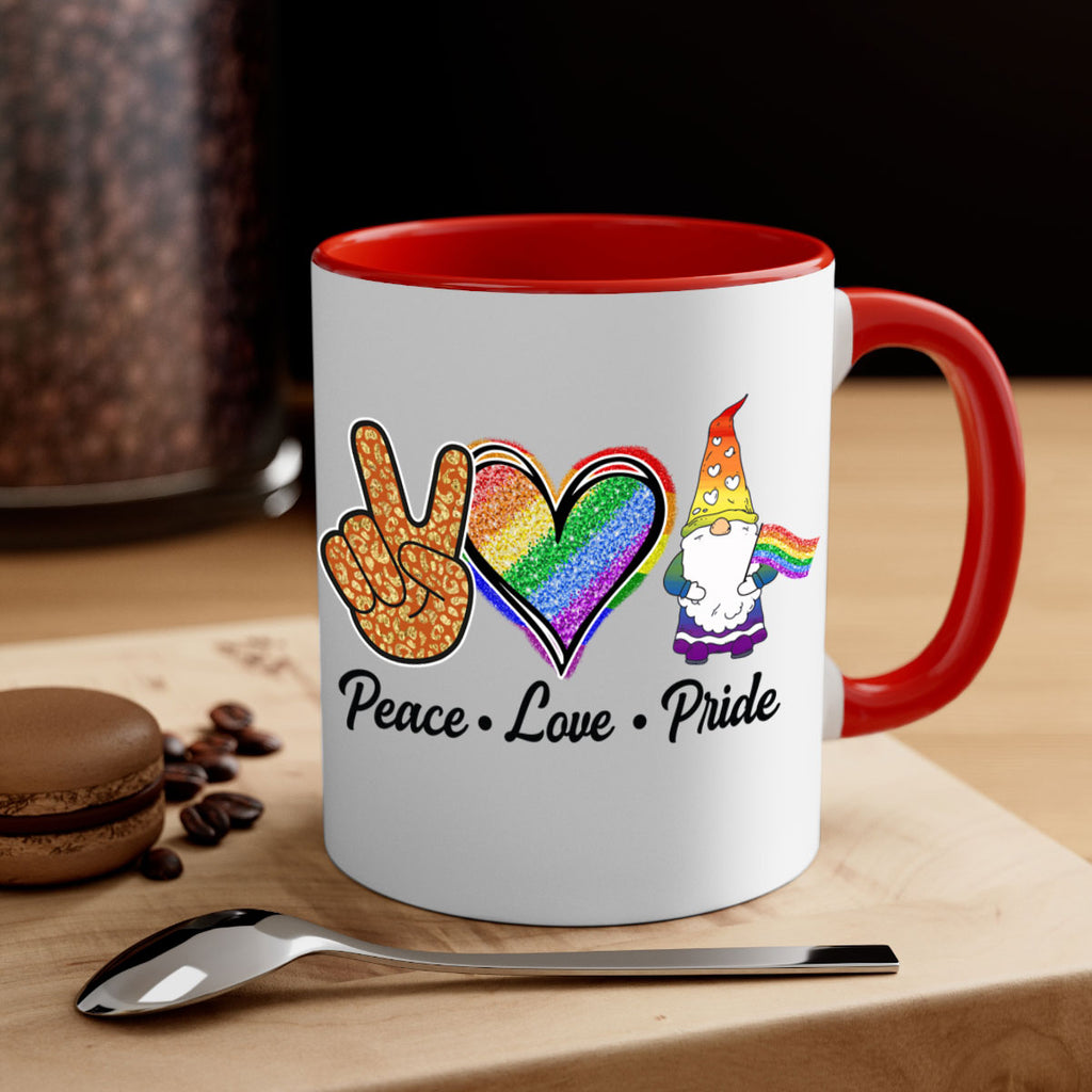 Peace Love Gnome Lgbt Flag  54#- lgbt-Mug / Coffee Cup