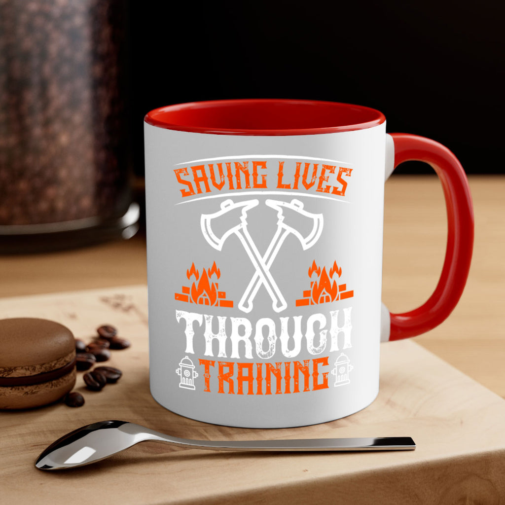 Saving lives through training Style 32#- fire fighter-Mug / Coffee Cup