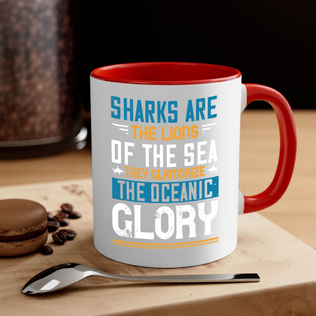 Sharks are the lions of the seaThey glamorize the oceanic glory Style 30#- Shark-Fish-Mug / Coffee Cup