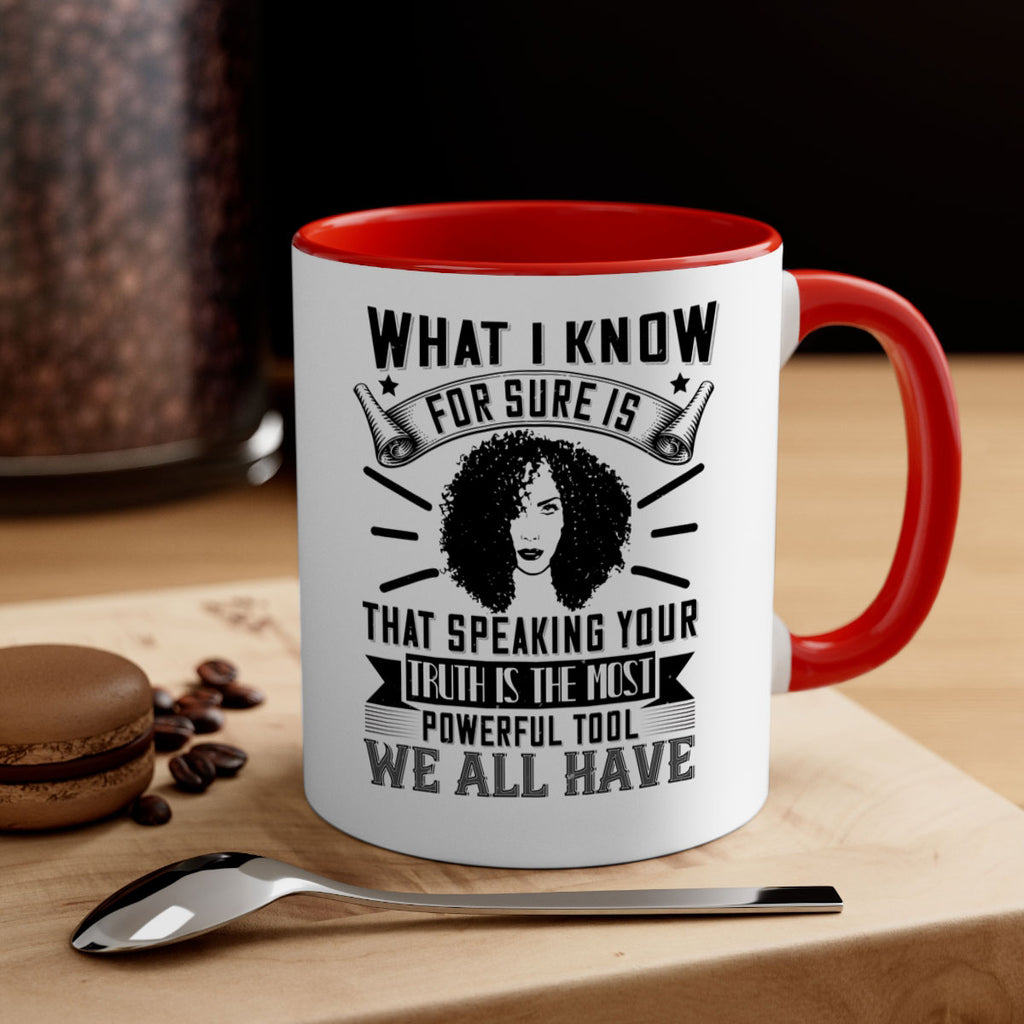 What I know for sure is that speaking your truth is the most powerful tool we all have Style 13#- Afro - Black-Mug / Coffee Cup