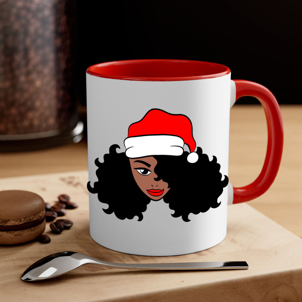 afro santa claus girl 71#- Black women - Girls-Mug / Coffee Cup