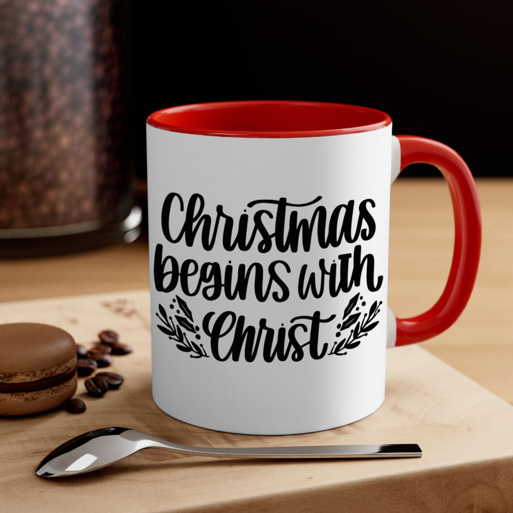 christmas begins with christ 203#- christmas-Mug / Coffee Cup