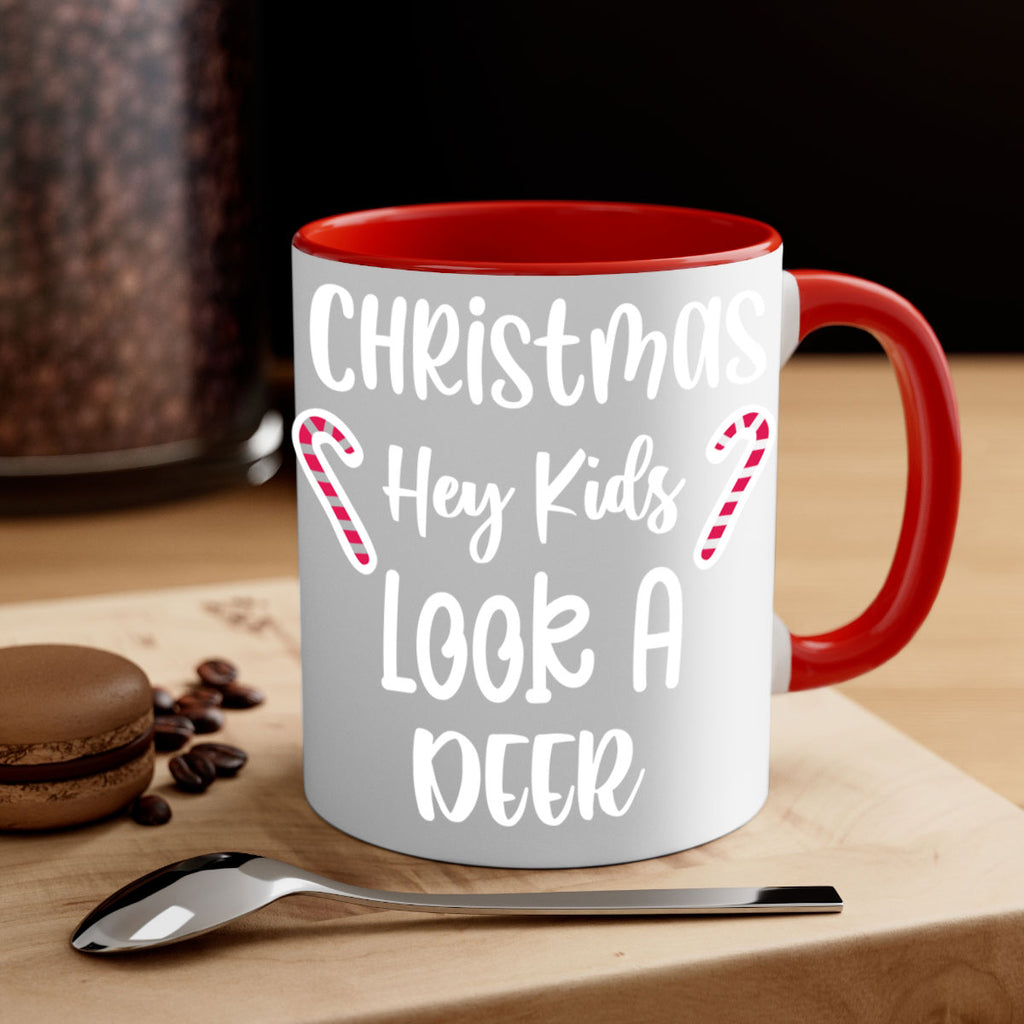 christmas hey kids look a deer style 107#- christmas-Mug / Coffee Cup