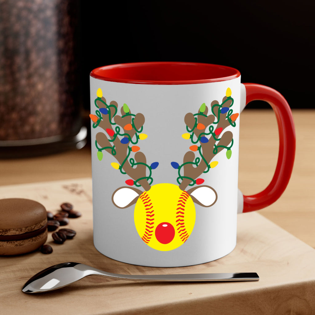 christmas reindeer antler softball style 119#- christmas-Mug / Coffee Cup