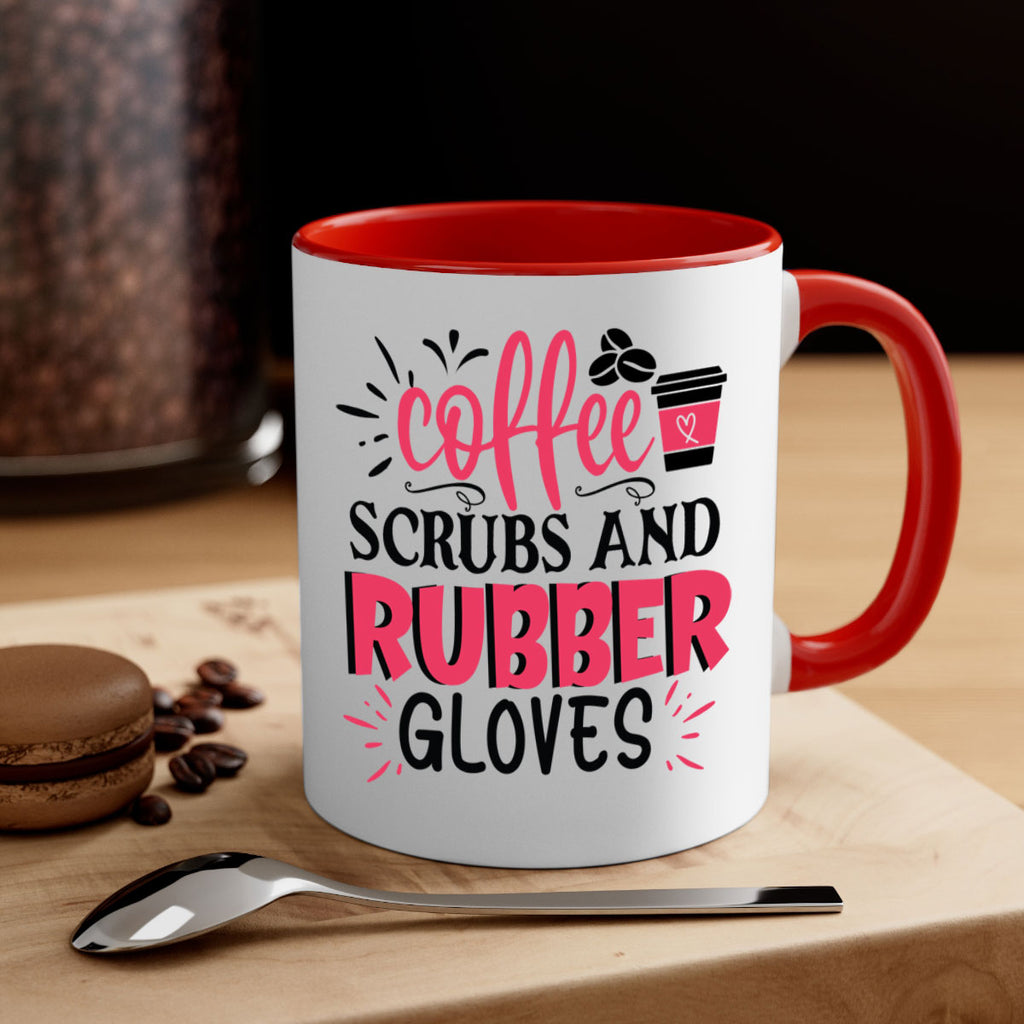 coffee scrubs and rubber gloves Style 393#- nurse-Mug / Coffee Cup
