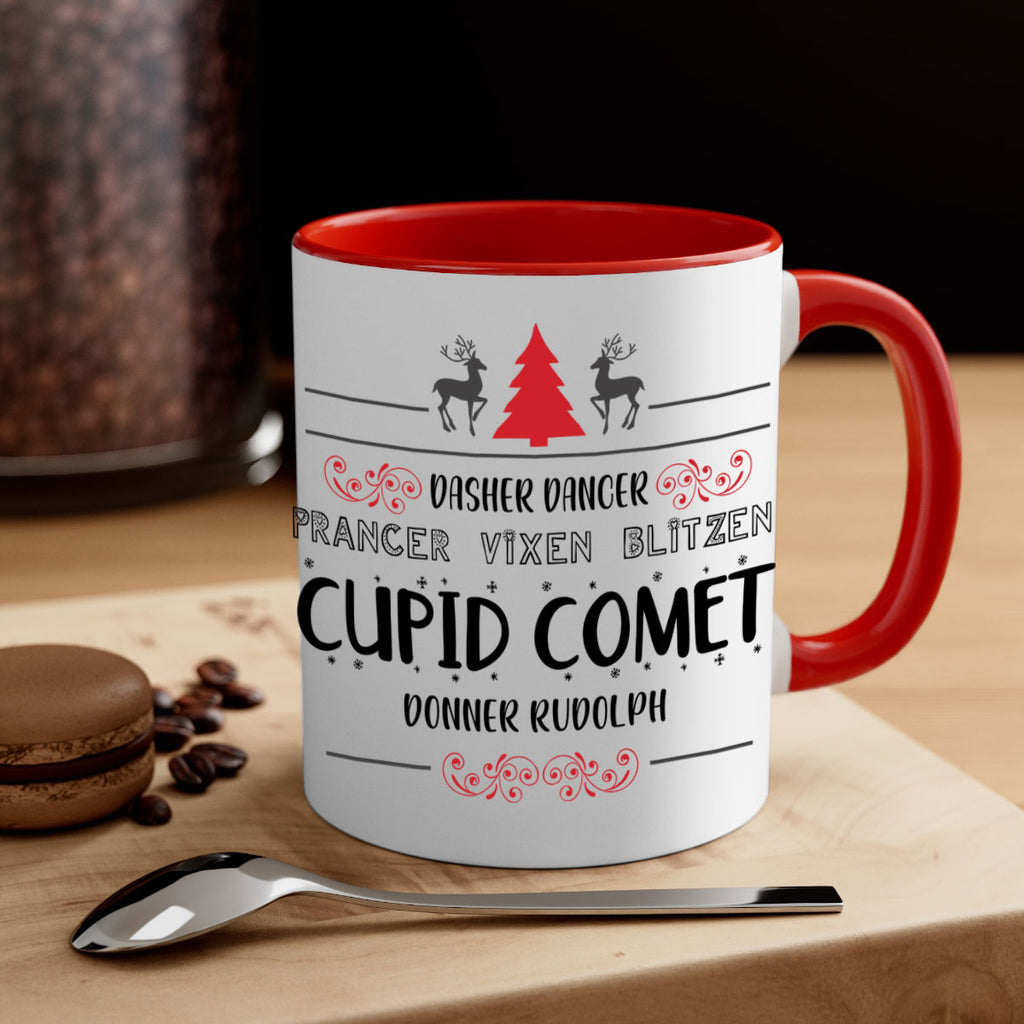 dasher dancer prancer vixen blitzen cupid comet donner rudolph style 148#- christmas-Mug / Coffee Cup