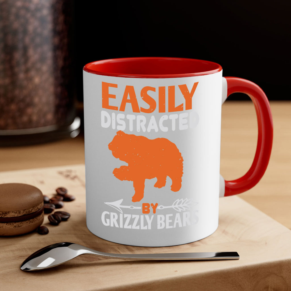 easily distracted by grizzly bears 10#- bear-Mug / Coffee Cup