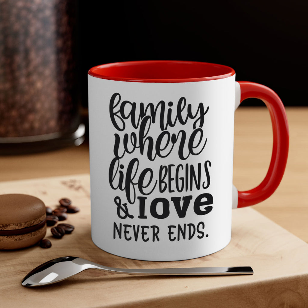 family where life begins love never ends 34#- Family-Mug / Coffee Cup