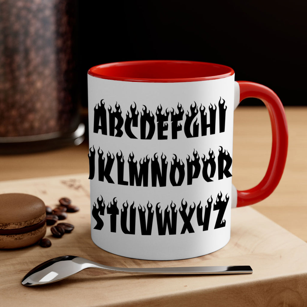 flame font 153#- black words - phrases-Mug / Coffee Cup