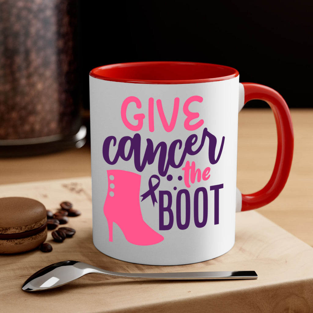 give cancer the boot Style 11#- breast cancer-Mug / Coffee Cup