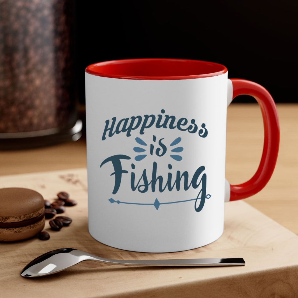 happiness is fishing 122#- fishing-Mug / Coffee Cup