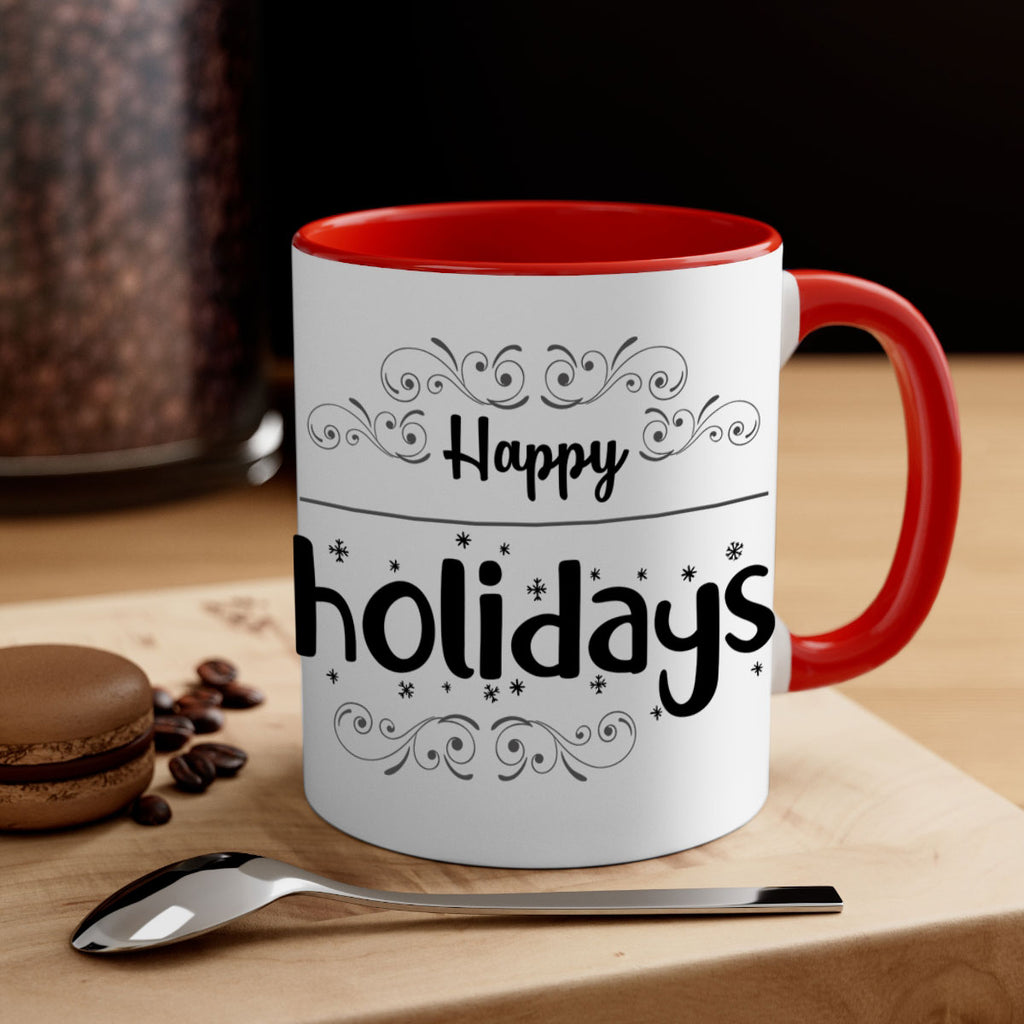 happy holidays style 256#- christmas-Mug / Coffee Cup