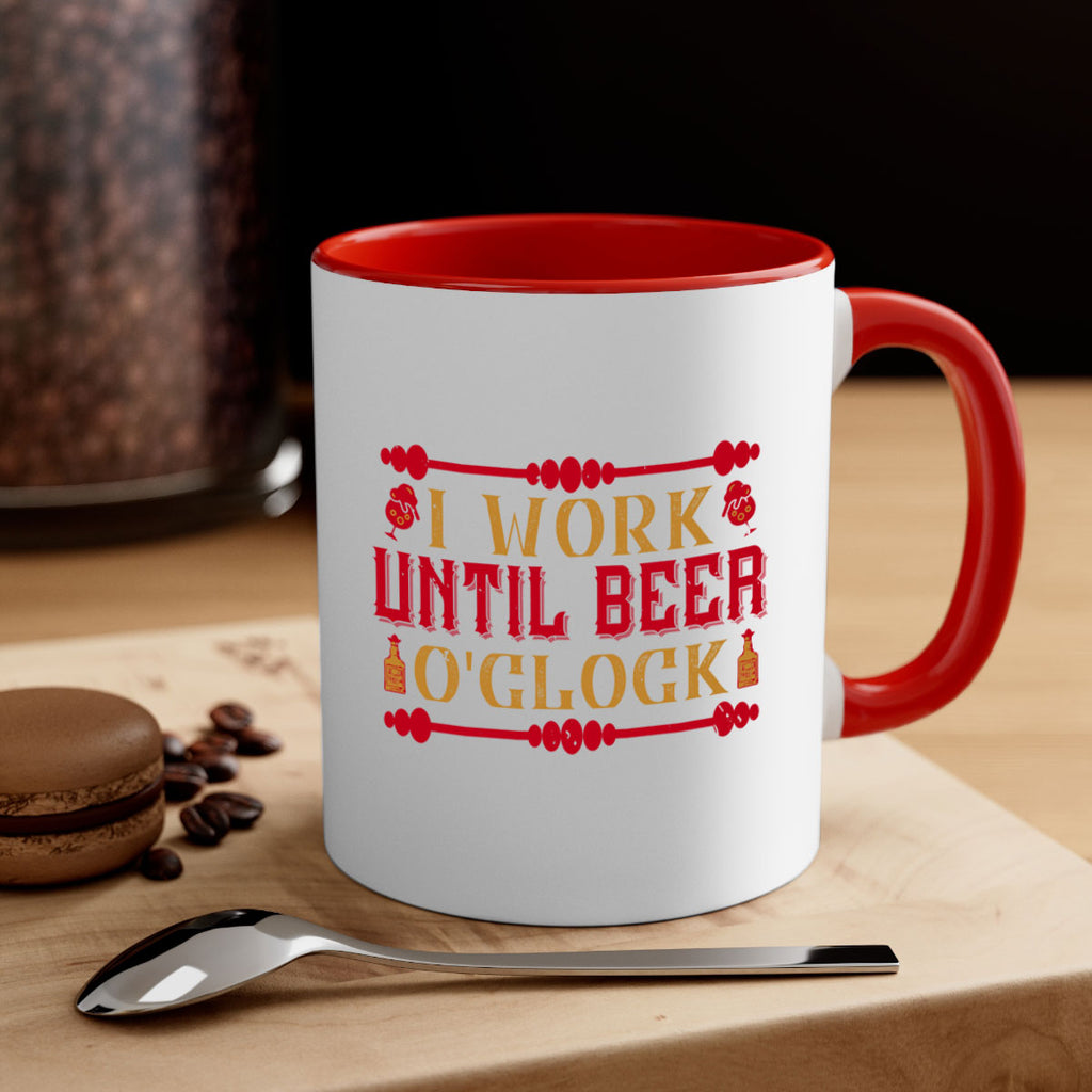 i work until beer oclock 41#- drinking-Mug / Coffee Cup