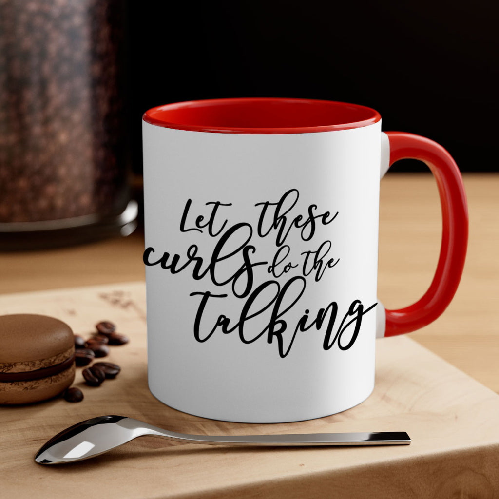 let these curls do the talking Style 26#- Black women - Girls-Mug / Coffee Cup