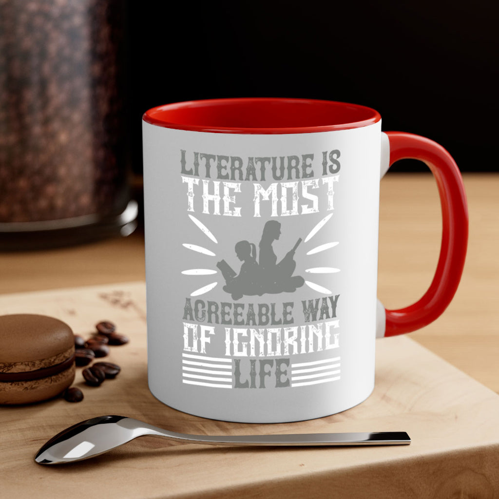 literature is the most agreeable way of ignoring life 61#- Reading - Books-Mug / Coffee Cup