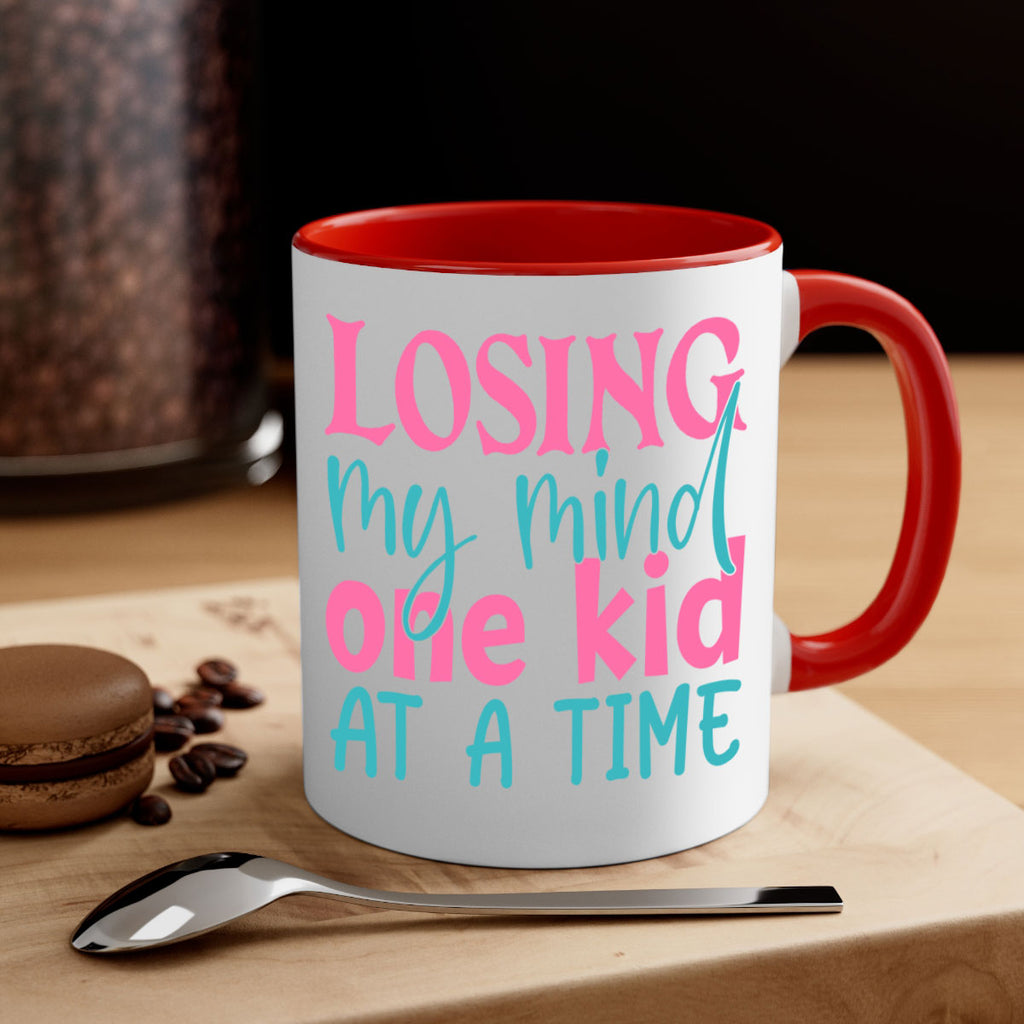 losing my mind one kid at a time 330#- mom-Mug / Coffee Cup