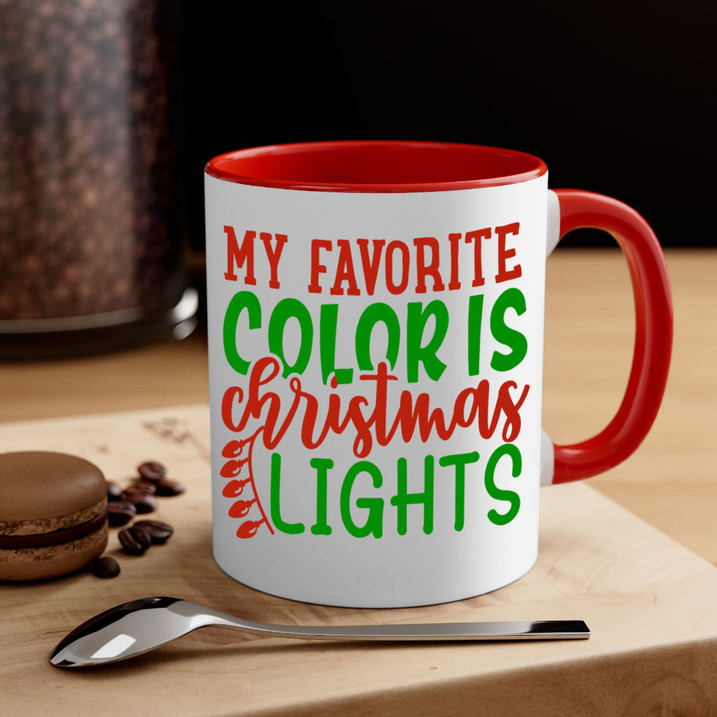 my favorite color is christmas lights 331#- christmas-Mug / Coffee Cup