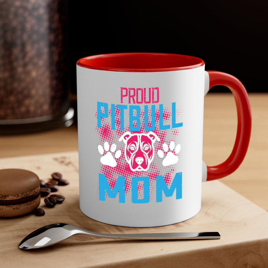 proud pitbull mom 70#- mom-Mug / Coffee Cup