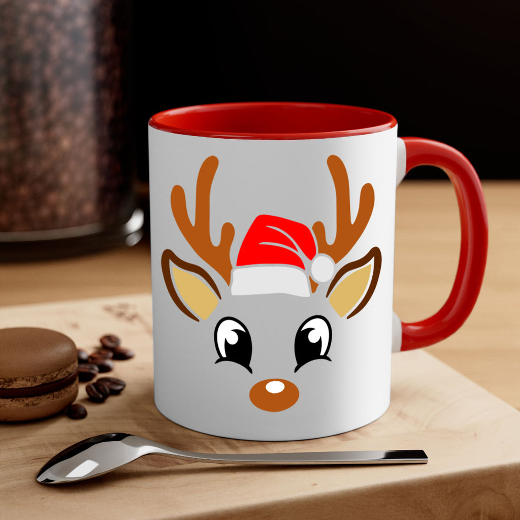 reindeer face style 596#- christmas-Mug / Coffee Cup