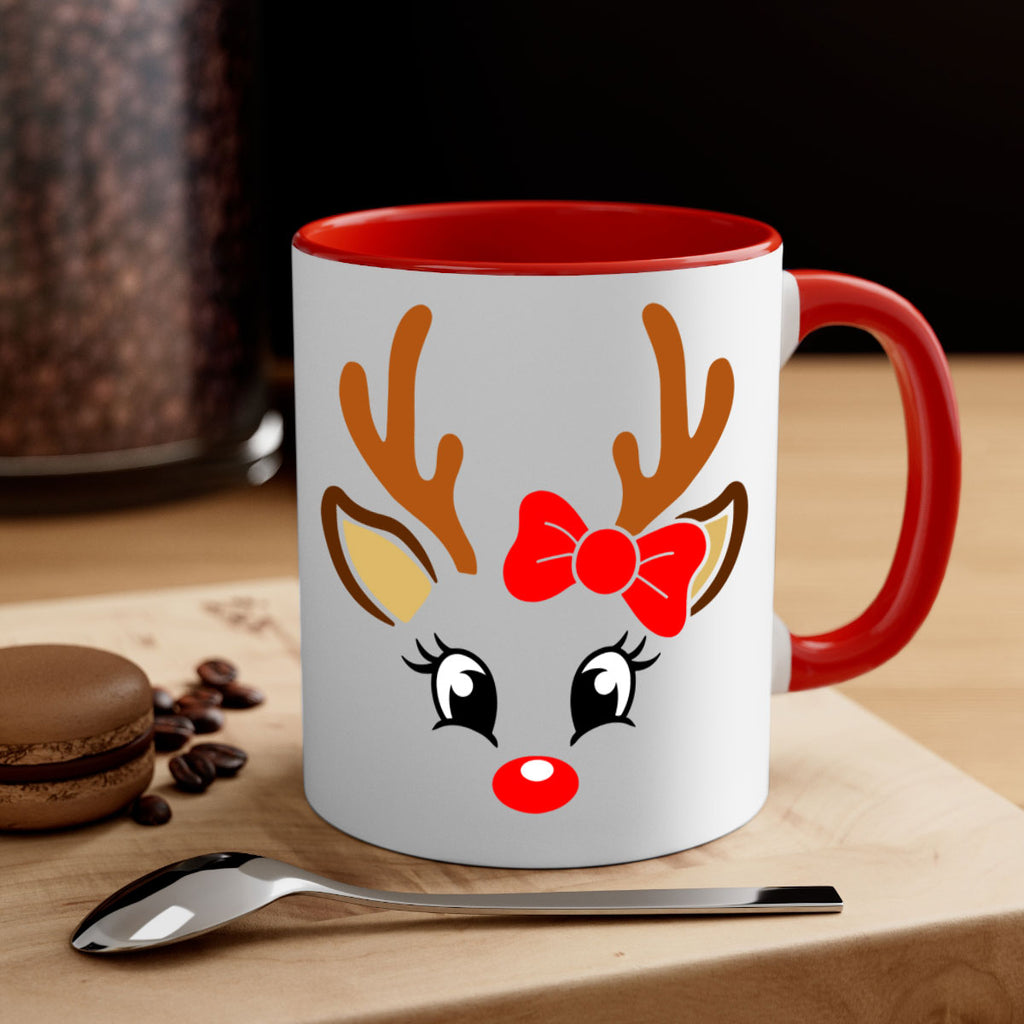 reindeer face style 598#- christmas-Mug / Coffee Cup