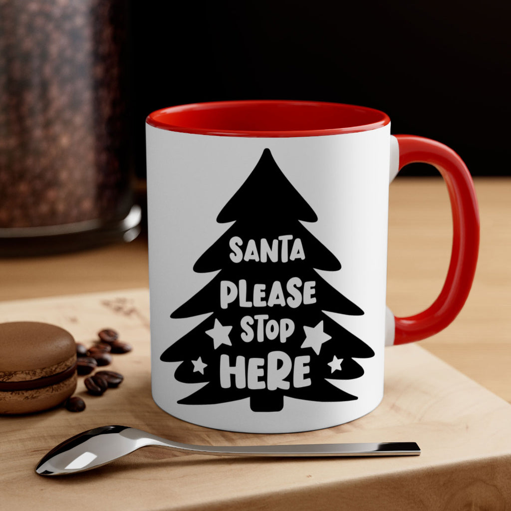 santa please stop here style 607#- christmas-Mug / Coffee Cup