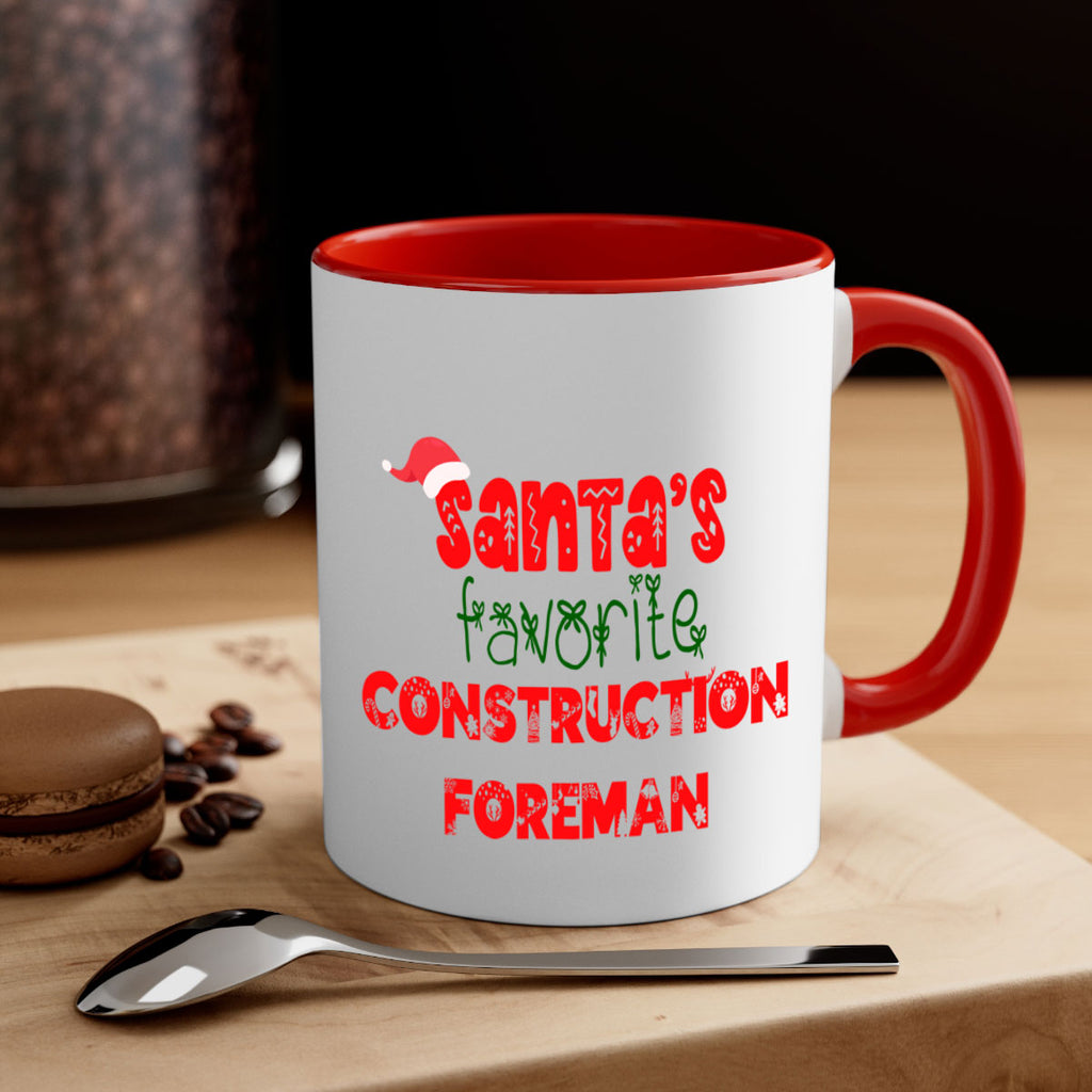 santas favorite construction foreman style 738#- christmas-Mug / Coffee Cup