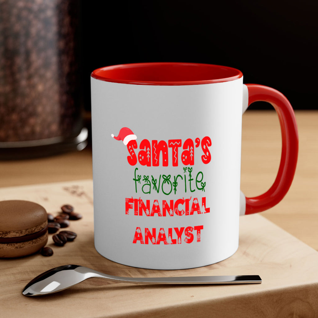 santas favorite financial analyst style 817#- christmas-Mug / Coffee Cup