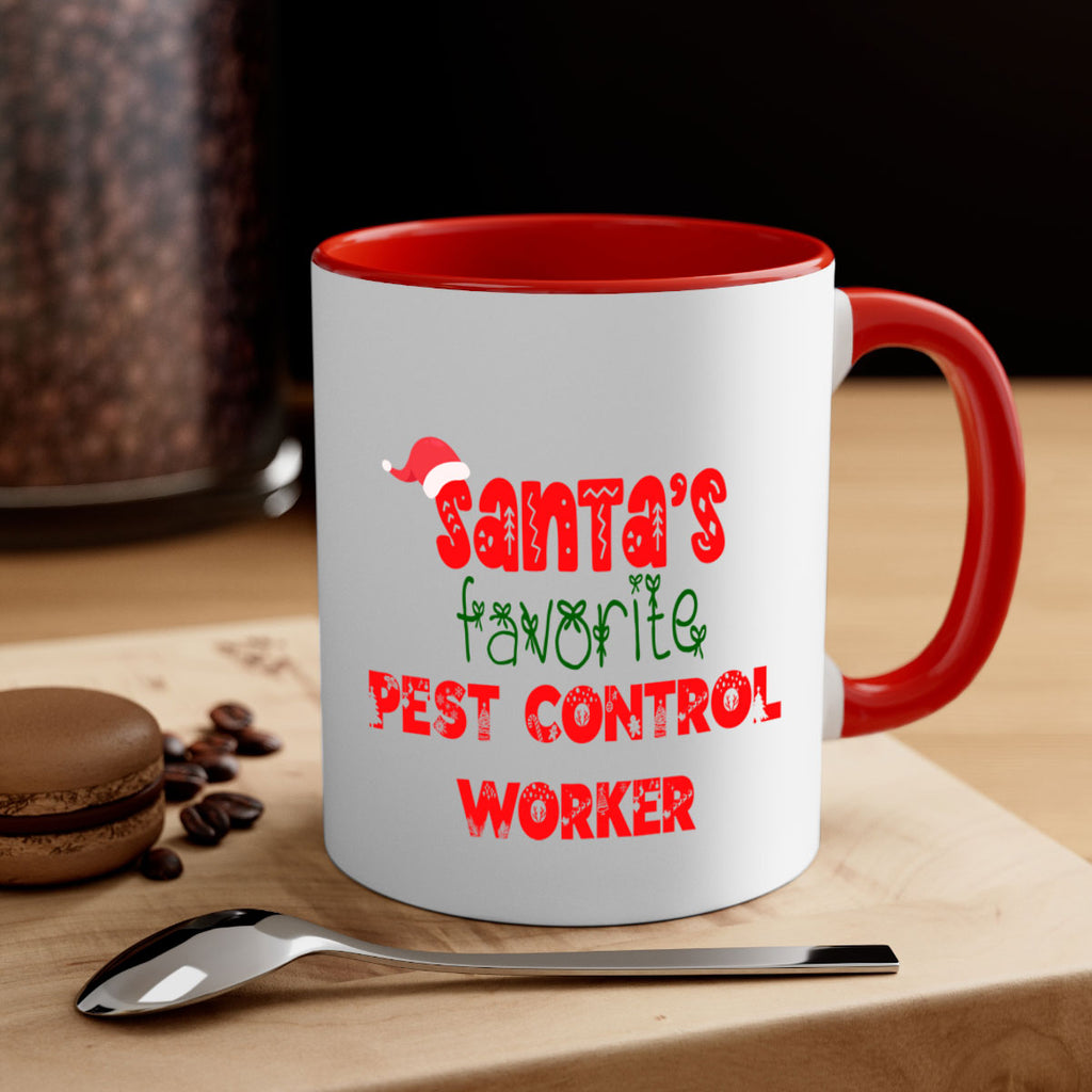 santas favorite pest control worker style 1008#- christmas-Mug / Coffee Cup