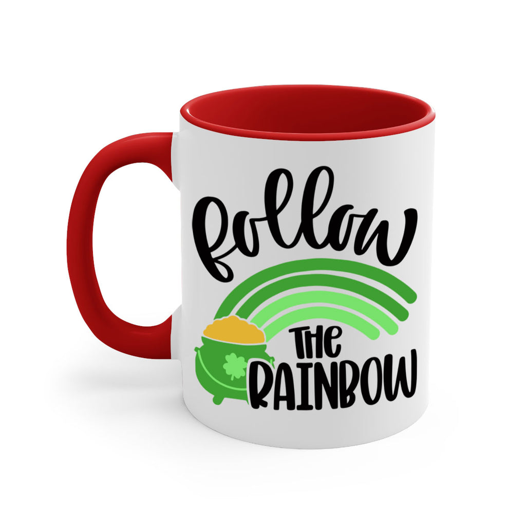 Follow The Rainbow Style 99#- St Patricks Day-Mug / Coffee Cup