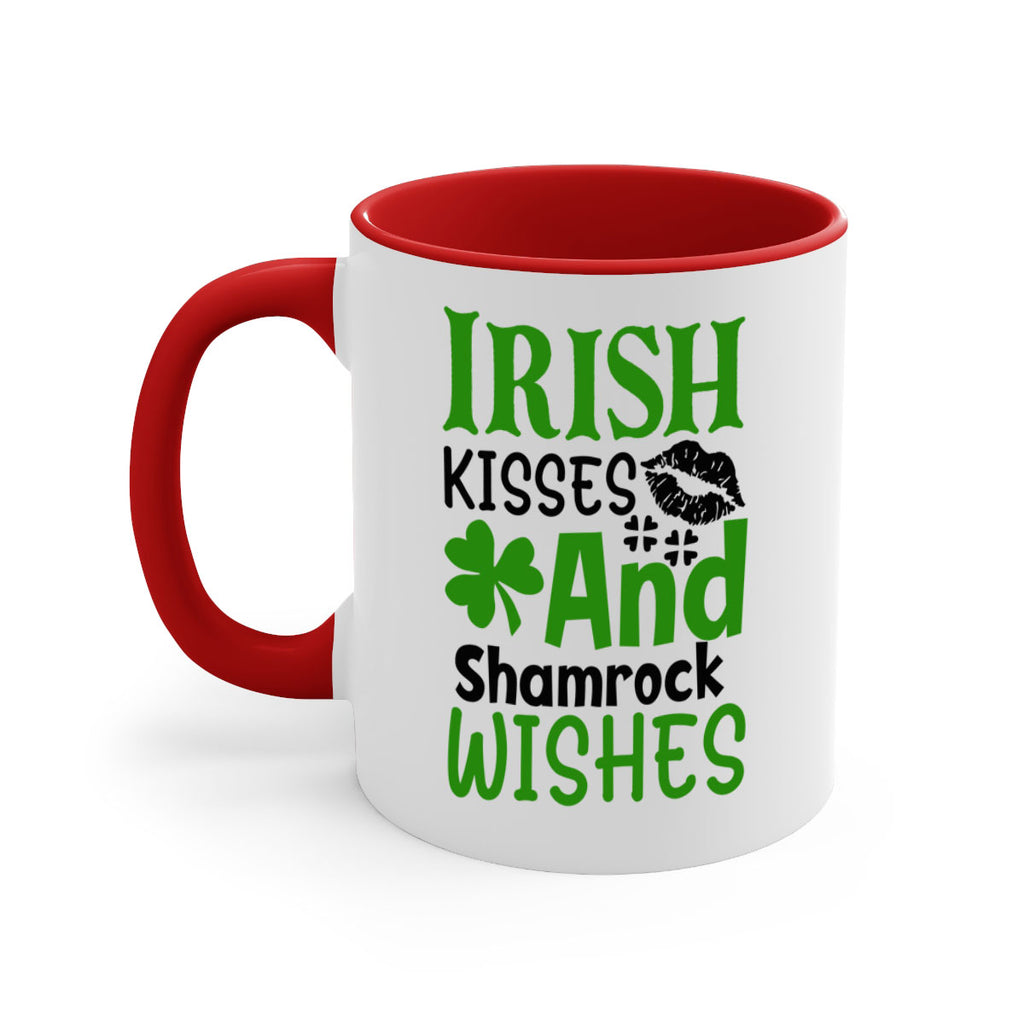 Irish Kisses And Shamrock Wishes Style 156#- St Patricks Day-Mug / Coffee Cup