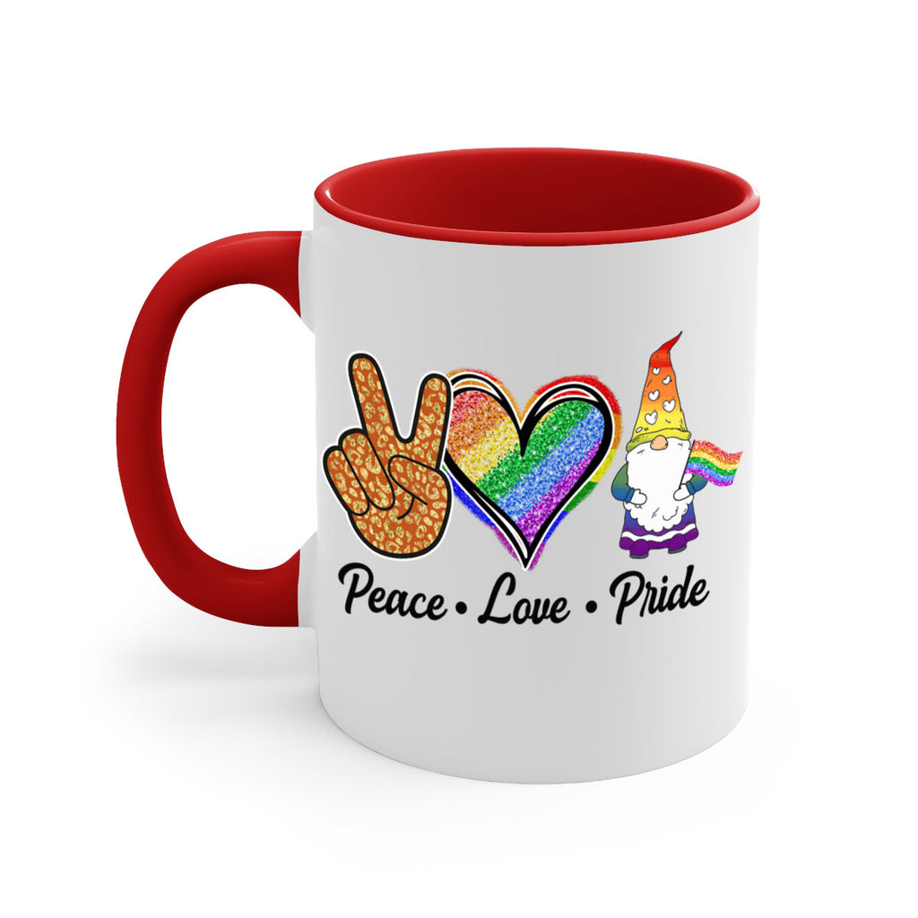 Peace Love Gnome Lgbt Flag  54#- lgbt-Mug / Coffee Cup