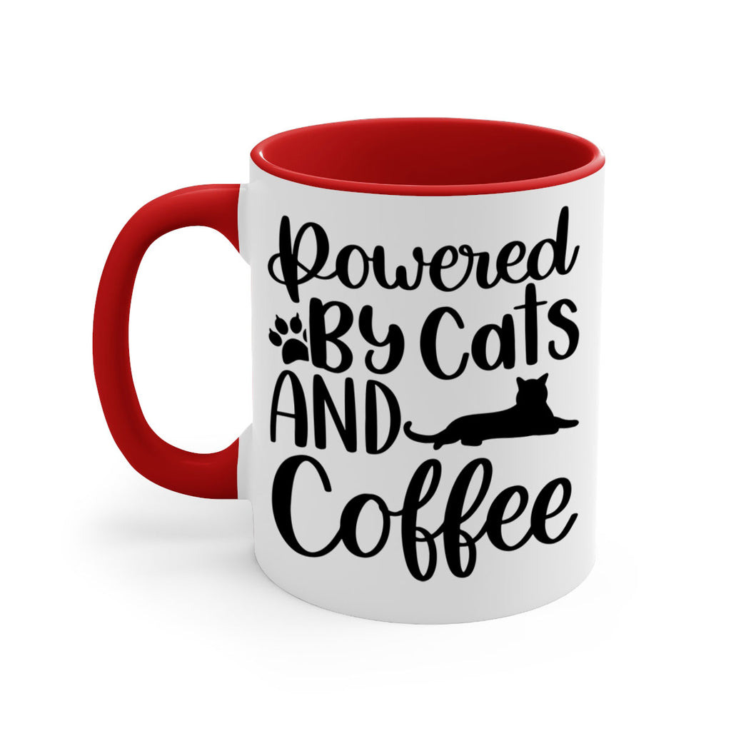 Powered By Cats And Coffee Style 102#- cat-Mug / Coffee Cup