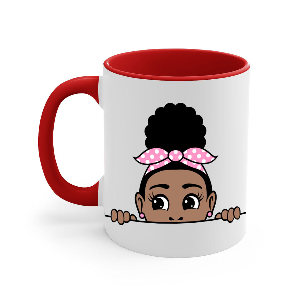 afro puff bandana girl peekaboo 86#- Black women - Girls-Mug / Coffee Cup