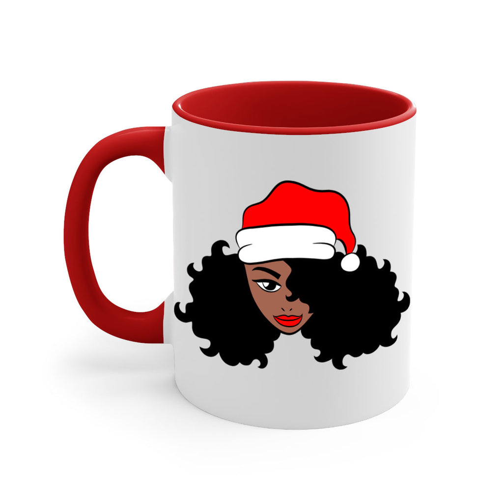 afro santa claus girl 71#- Black women - Girls-Mug / Coffee Cup