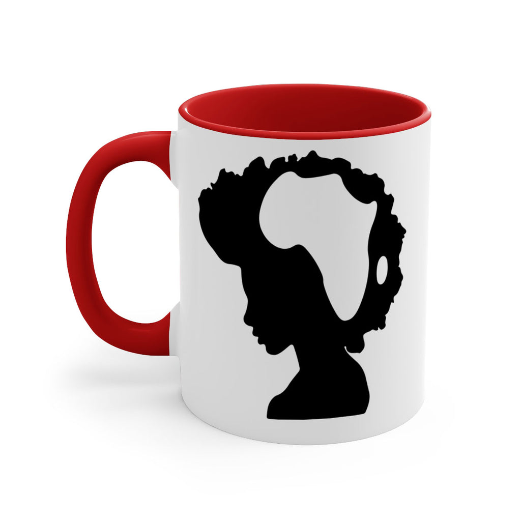 afro woman with africa map 65#- Black women - Girls-Mug / Coffee Cup