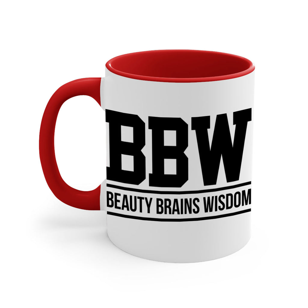 bbw beauty brains wisdom 263#- black words - phrases-Mug / Coffee Cup